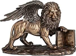 Lion Of Saint Mark geflügelten Löwe halten Open