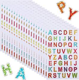 LIQWEI 20 Blätter Glitzer Buchstaben Aufkleber,