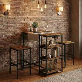 Litake 3-Teiliges Bar Tisch Set für 2, Bar Höhe