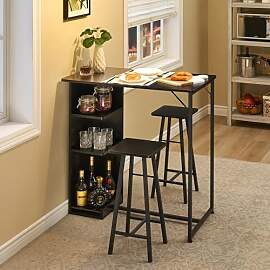 Litake Bartisch Set, Tresentisch mit 2 Barhocker,