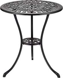 Litake Gartentisch mit Schirmloch und unterer