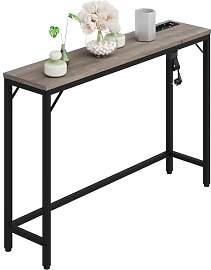 Litake Schmal Konsolentisch mit Steckdose und