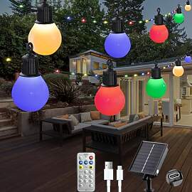 Litark Solar Lichterkette Aussen mit 20