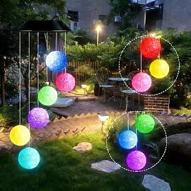 Litark Solar Windspiel Garten, 6 LED Farbwechsel