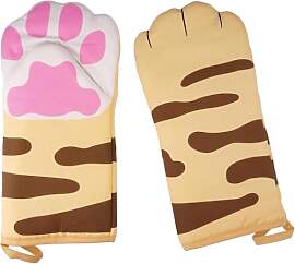 LIULINY 1 Paar Ofenhandschuhe Katzenpfoten-Design, 