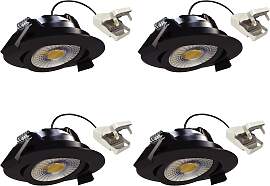 Liv Einbauspot Schwarz 4 Stück