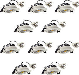 Liv Einbauspot Weiß 10 Stück