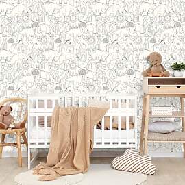 Livelynine Selbstklebende Tapete Beige Schwarz