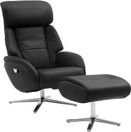 Livetastic Massagesessel-Set, Schwarz, Echtleder,