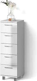 Livinity Badschrank Eisak, Weiß Hochglanz, 30 x