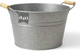 Livlig53 LIVLIG Zinkwanne 30L mit Griffen,