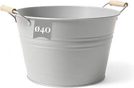 Livlig53 LIVLIG Zinkwanne 30L mit Griffen,