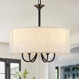 LJHhowe Schwarze Kronleuchter, 4 Flammig