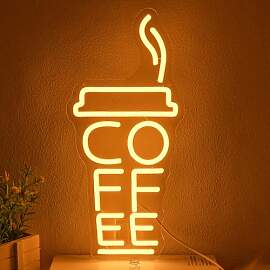 LMSIGNLY Kaffee Neon Schild für Wanddekoration