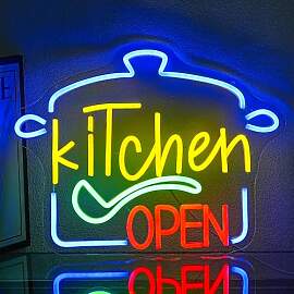 LMSIGNLY Restaurant Neonzeichen Küche offene