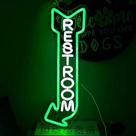 LMSIGNLY Toilette Neon Zeichen für Wand Dekor WC