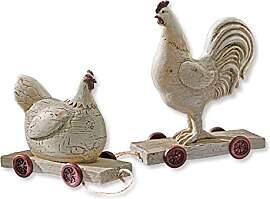 Loberon Huhn 2er Set Mesnil, Duo aus Hahn und