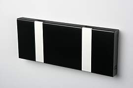 LoCa KNAX 2 Schwarz Garderobenleiste mit 2 Haken