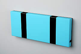 LoCa KNAX 2 Tuerkis Garderobenleiste mit 2 Haken