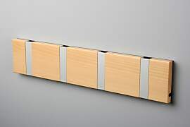 LoCa KNAX 4 Buche Garderobenleiste mit 4 Haken