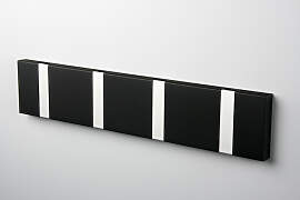 LoCa KNAX 4 schwarz MATT Garderobenleiste mit 4