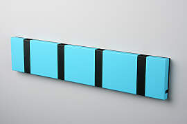 LoCa KNAX 4 Tuerkis Garderobenleiste mit 4 Haken