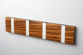 LoCa KNAX 4 Zebrano  Garderobenleiste mit 4 Haken