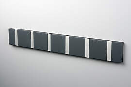 LoCa KNAX 6 Anthrazit Garderobenleiste mit 6 Haken