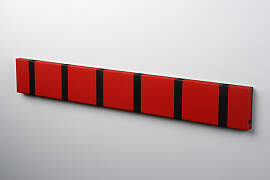 LoCa KNAX 6 Rot Garderobenleiste mit 6 Haken