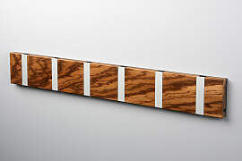 LoCa KNAX 6 Zebrano Garderobenleiste mit 6 Haken