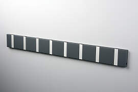 LoCa KNAX 8 Anthrazit Garderobenleiste mit 8 Haken