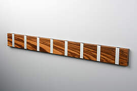 LoCa KNAX 8 Zebrano Garderobenleiste mit 8 Haken