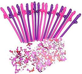 Locisne 40pcs Trinken Strohhalme + 2bag Partei
