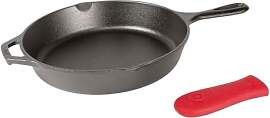 Lodge Bratpfanne aus Gusseisen mit rotem