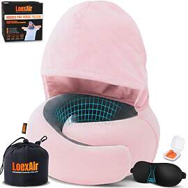 LOEXAIR® Hooded Pro Nackenkissen Flugzeug,