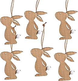 Logbuch-Verlag 6 Osterhasen Osteranhänger Papier