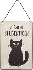 Logbuch-Verlag lustiges Schild Katze schwarz
