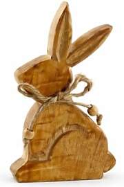 Logbuch-Verlag Mangoholz-Hase Natur 15 cm -