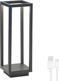 LOGT LED Laterne Tischlampe Kabellos Akku,