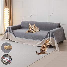 Loiion Grau Sofa Überzug, Kratzschutz Sofa Katze, 