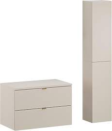 Lomadox Badezimmer Badmöbel Set 2-teilig mit 80