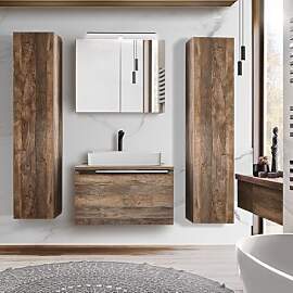 Lomadox Badezimmer Badmöbel Set Vintage Oak
