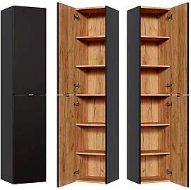 Lomadox Badezimmer Hochschrank in seidenmatt