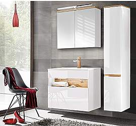 Lomadox Badezimmermöbel Set, 80cm Unterschrank