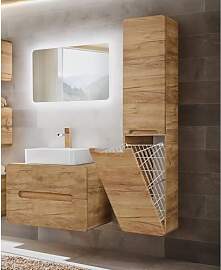 Lomadox Badmöbel Waschplatz Set Eiche, Keramik