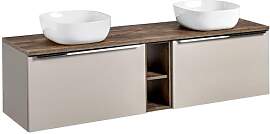Lomadox Badmöbel Waschtisch-Unterschrank Set