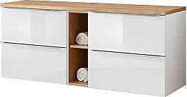 Lomadox Badmöbel Waschtisch-Unterschrank Set,
