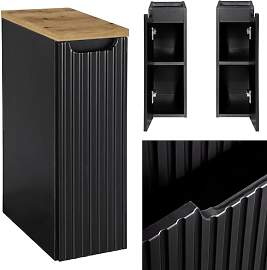 Lomadox Badschrank Badkommode 20 cm breit, schwarz 