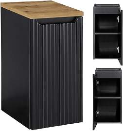 Lomadox Badschrank Badkommode 30 cm breit, schwarz 