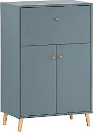 Lomadox Sekretär Schreibtisch in blau, B/H/T: ca. 